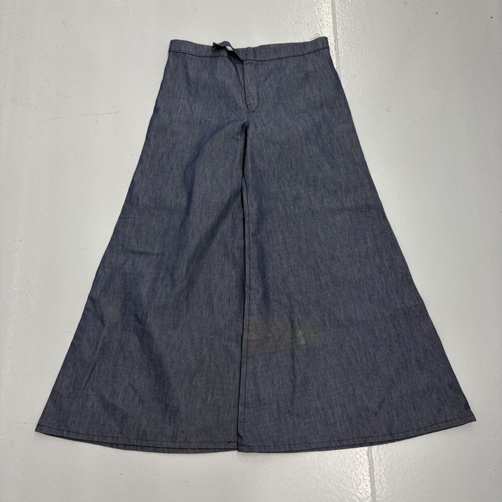 Vintage 70s Blue Dark Wash Very Wide Leg Flared Jeans 36x31